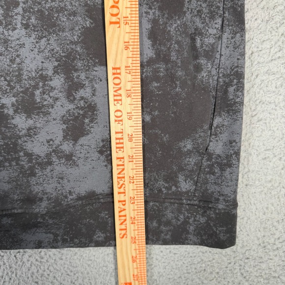 Lululemon Hoodie Mens Small Gray Astral Pattern City Sweat French Terry Pullover - Picture 2 of 7